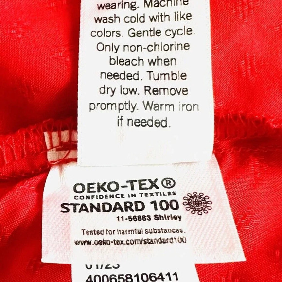 NWT CROFT & BARROW Women Sleeveless Full Length Shirred Red Maxi Dress Size 3X - Picture 14 of 14